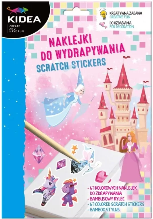 KIDEA. Naklejki do wydrapywania Magiczny Świat - tantis.pl