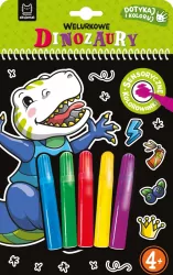 Dotykaj i koloruj Welurkowe dinozaury
