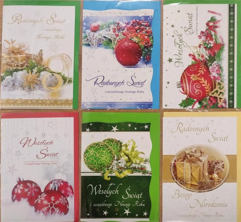 Karnet Boże Narodzenie B6 + koperta mix wzorów - tantis.pl