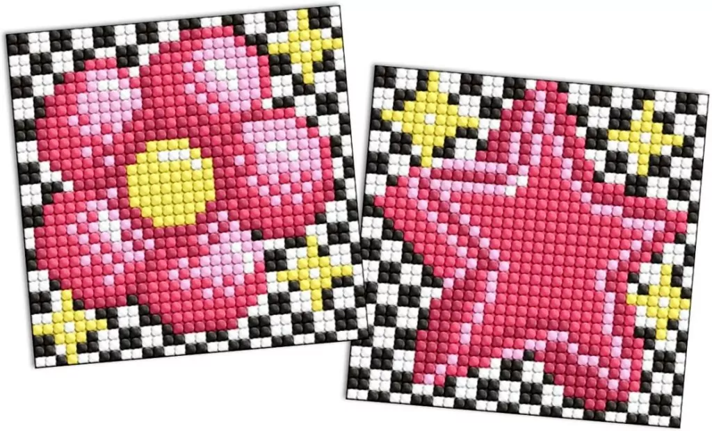Diamentowa mozaika na magnes - LOL Kwiat 9x9cm - tantis.pl