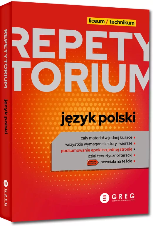 Język polski. Repetytorium. Liceum/technikum - tantis.pl