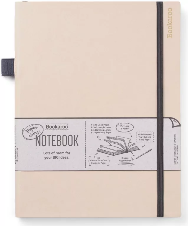 Bookaroo. Notatnik Journal duży. Kremowy - tantis.pl