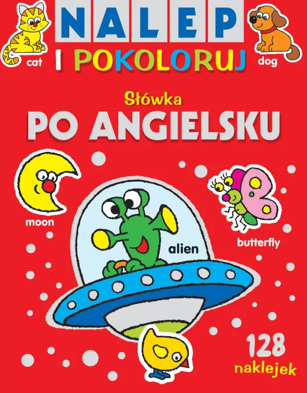 Słówka po angielsku. Nalep i pokoloruj - tantis.pl