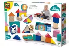 Klocki drewniane kolorowe 52el - tantis.pl