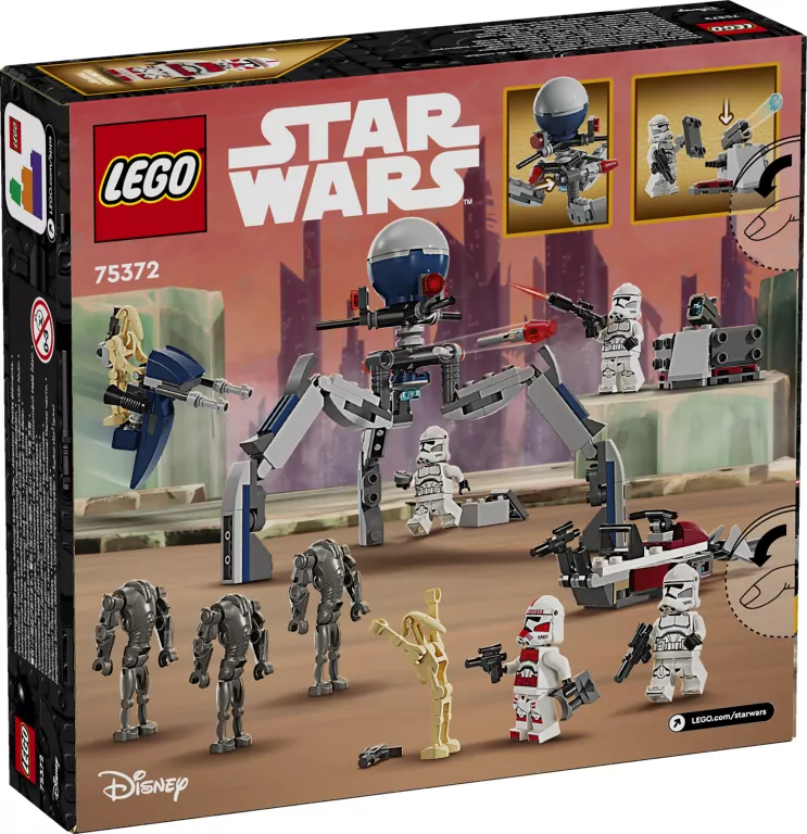 LEGO® Star Wars™. Zestaw bitewny z żołnierzem armii klonów™ i droidem bojowym™ - tantis.pl