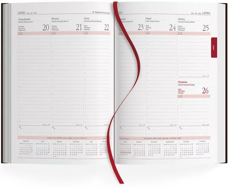Kalendarz tygodniowy 2026/ A4 - tantis.pl