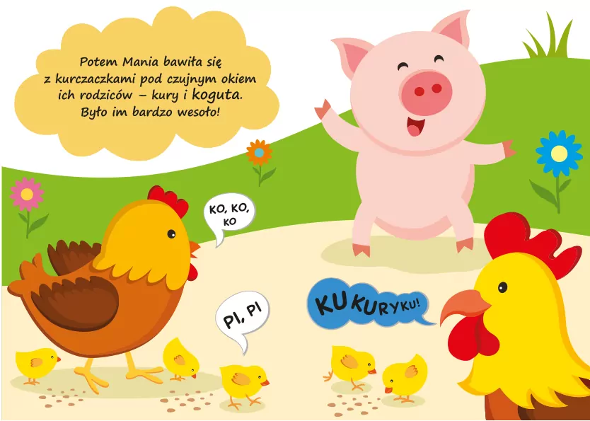 Świnka na wsi. Naśladuj dźwięki - tantis.pl