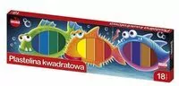 Plastelina kwadratowa 18 kolorów MONA - tantis.pl