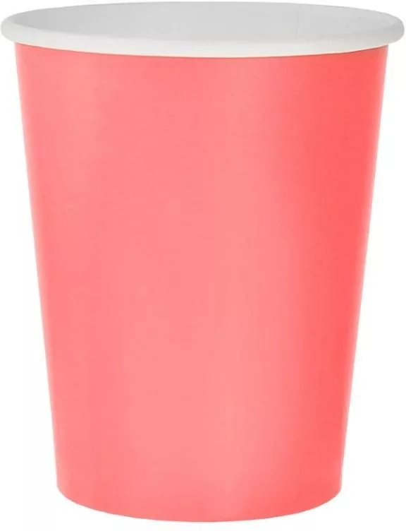 Kubeczki papierowe różowe 250ml 14szt - tantis.pl