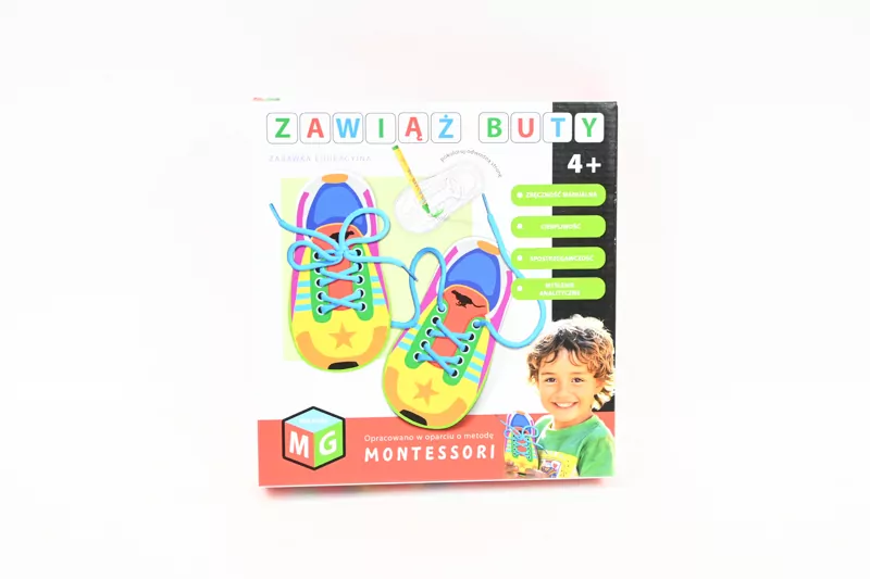 Zawiąż buty. Zabawka edukacyjna Montessori - tantis.pl
