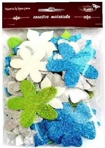Kwiatki brokatowe, 60 sztuk - tantis.pl