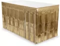 Skirting foliowy z frędzlami złoty 300x80cm - tantis.pl