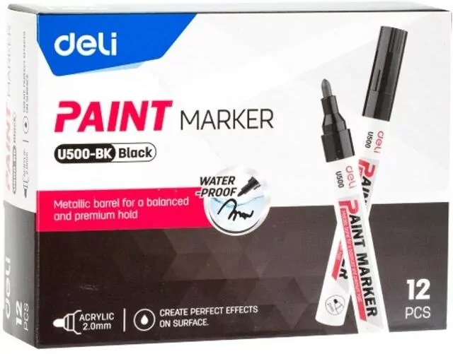 Marker olejowy 2mm czarny  DELI - tantis.pl