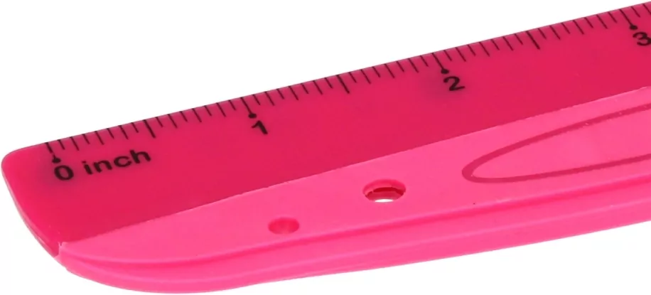 Linijka plastikowa. Różowa 15cm - tantis.pl