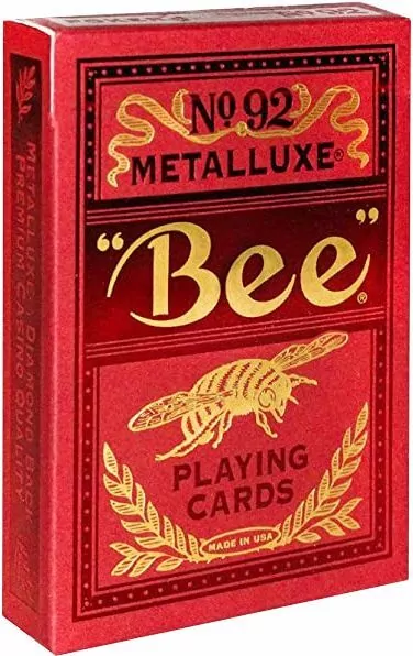 Karty Bee Metalluxe czerwone BICYCLE - tantis.pl