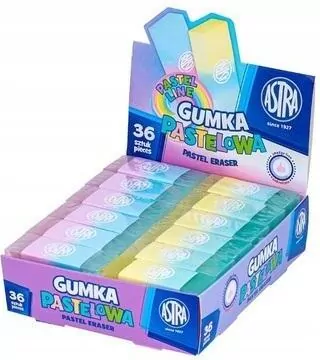 Gumka dwukolorowa Pastel Line  ASTRA - tantis.pl