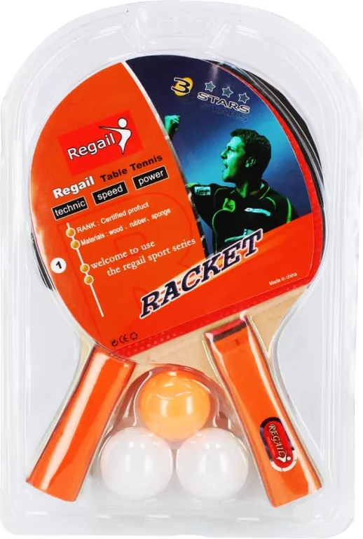 Rakietki do ping-ponga + 3 piłki - tantis.pl