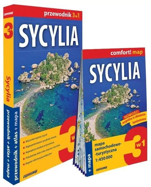 Sycylia 3w1: przewodnik + atlas + mapa - tantis.pl