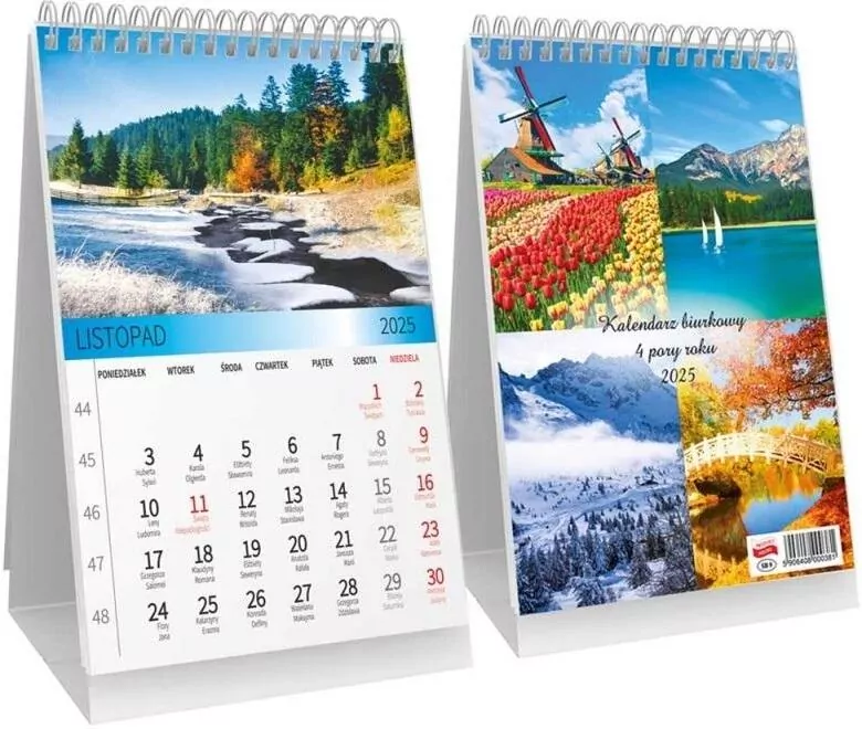 Kalendarz 2024 biurkowy. Cztery pory roku - tantis.pl