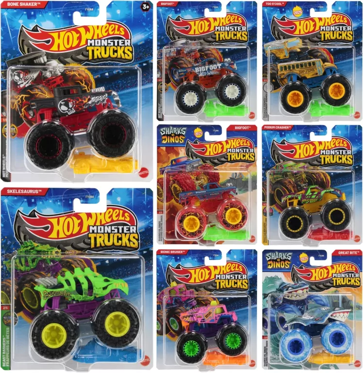 Hot Wheels. Monster Trucks Pojazd 1:64 - tantis.pl