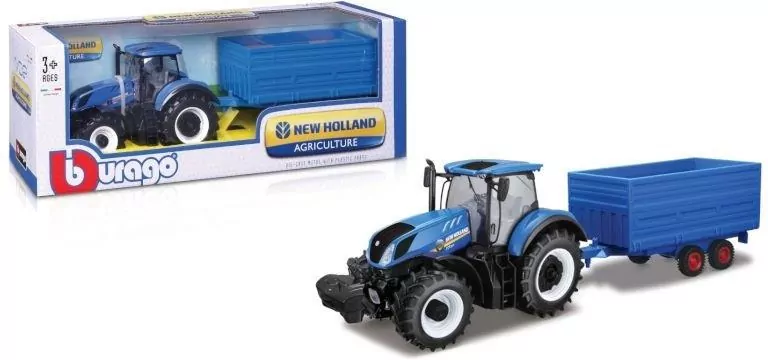 New Holland T7.315 z przyczepą i belami słomy - tantis.pl