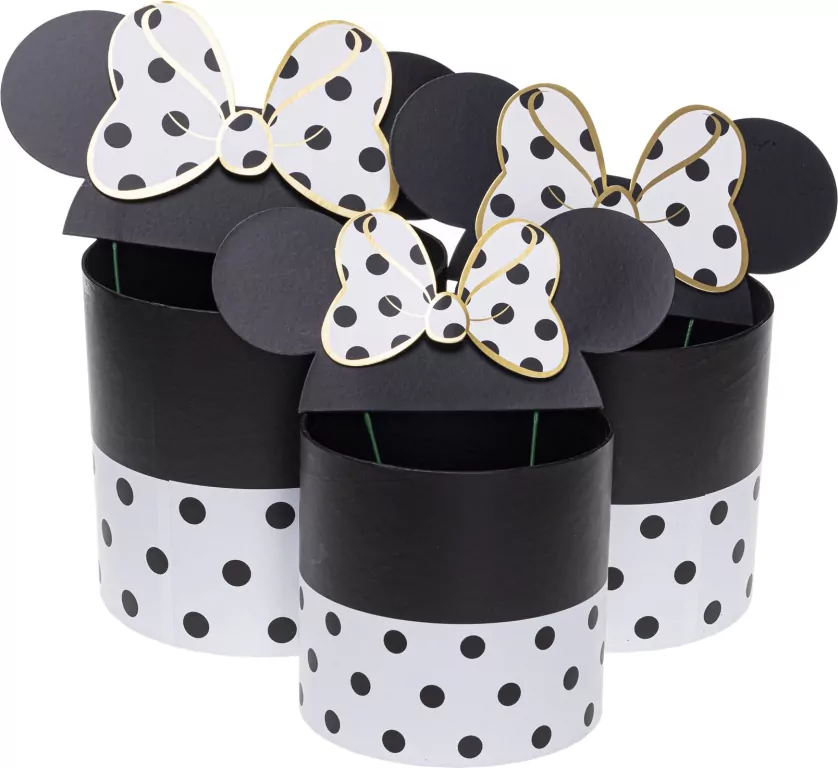 Pudełko Flower Box okrągłe Micky białe ROZETT - tantis.pl