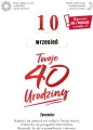 Karnet Urodziny 40 wymienne cyfry - tantis.pl