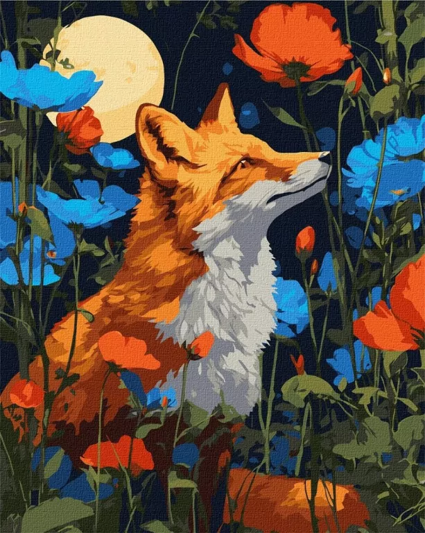 Malowanie po numerach -Kwiaty pod łapami 40x50cm - tantis.pl