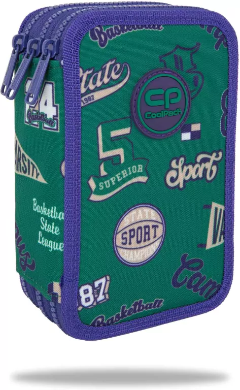 Piórnik potrójny z wyposażeniem Coolpack Jumper 3 American Retro - tantis.pl