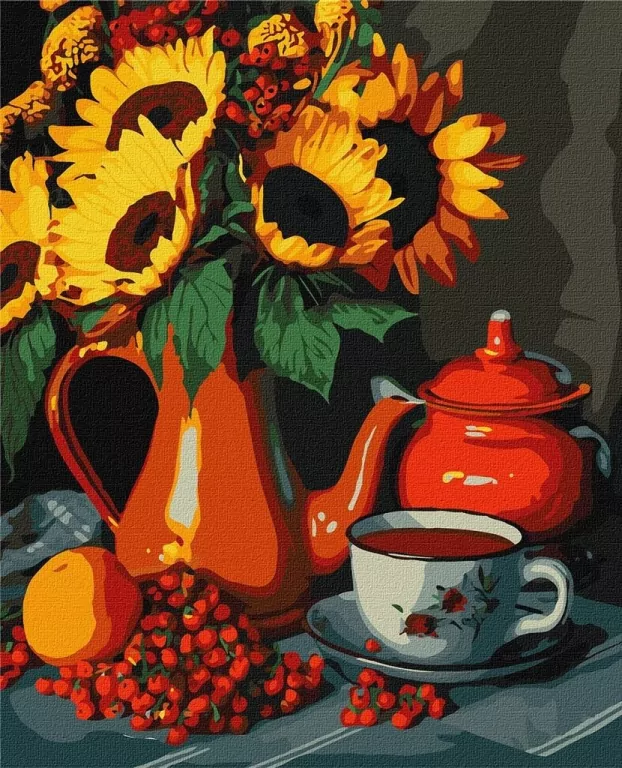 Podwieczorek. Malowanie po numerach 40x50cm - tantis.pl