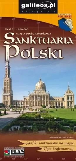 Mapa. Sanktuaria Polski 1:900 000 - tantis.pl
