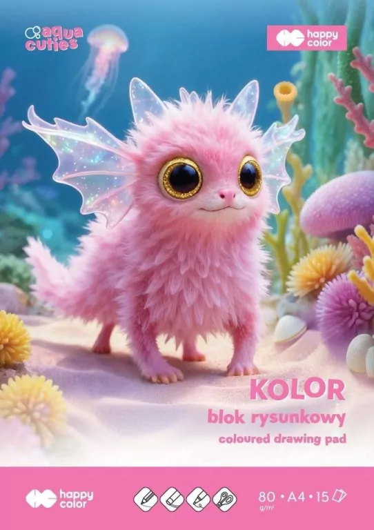Blok rysunkowy kolor A4/15K 80g HAPPY COLOR - tantis.pl
