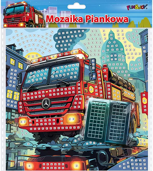 Mozaika piankowa straż pożarna 25x25cm - tantis.pl