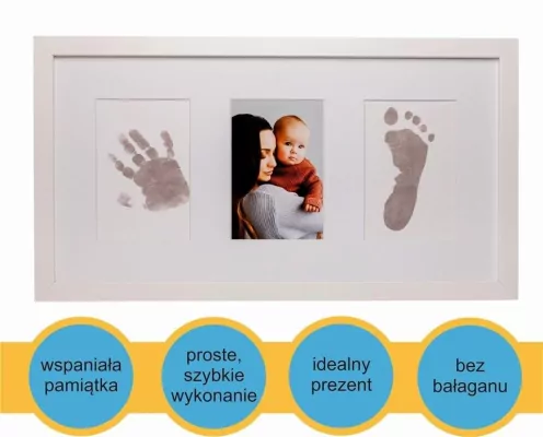 Tiny Memories - Potrojna ramka magic ink biała