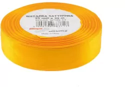 Wstążka satynowa 25mmx32m. Złota