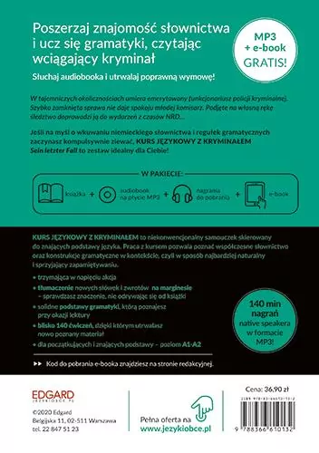 Niemiecki Kurs językowy z kryminałem. Sein letzter Fall. Ostatnie śledztwo - tantis.pl