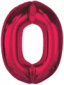 Balon foliowy cyfra 0 czerwona Smart 92cm - tantis.pl