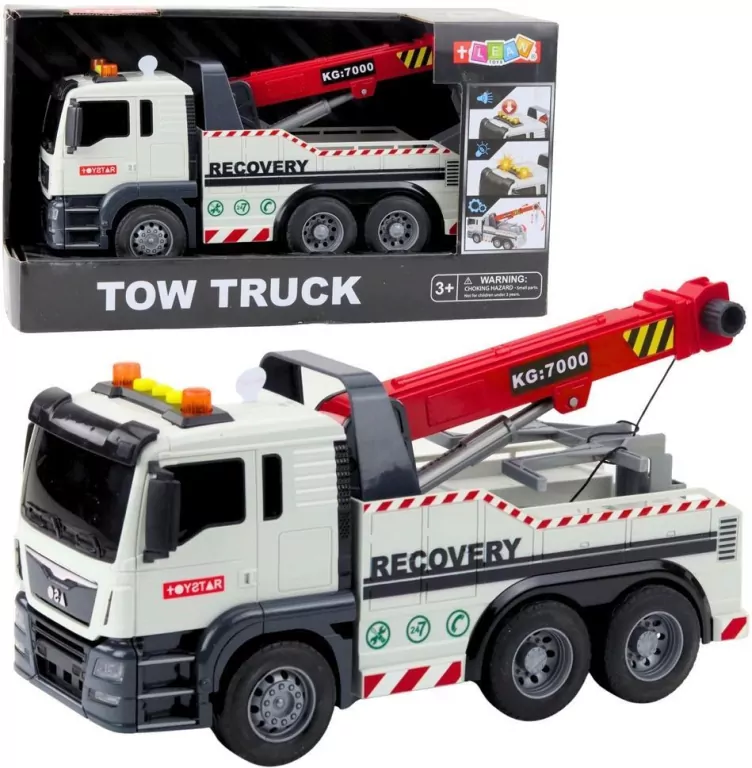 Ciężarówka z regulowanym dźwigiem światło dźwięk - tantis.pl