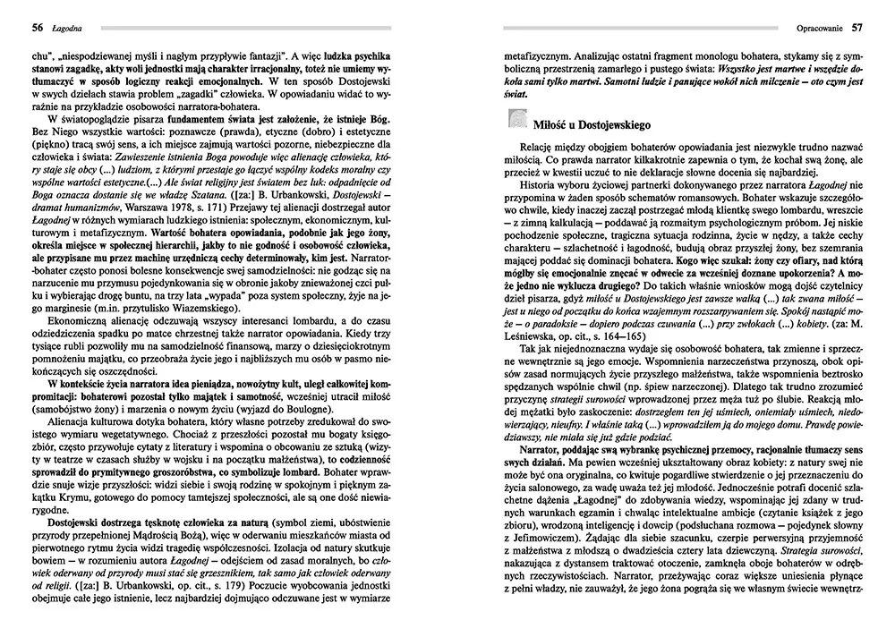 Łagodna. Lektura z opracowaniem - tantis.pl