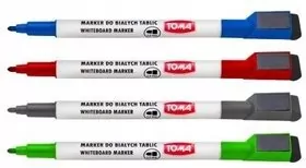 Marker do tablic. 4 kolory + magnes + ścierak - tantis.pl