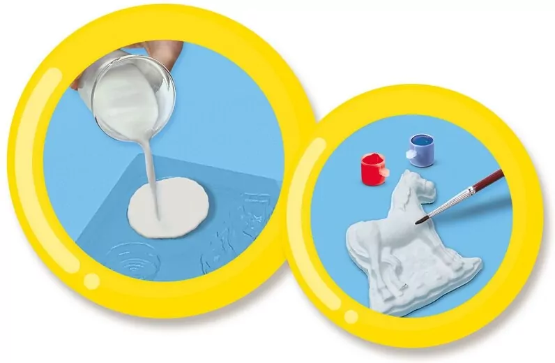 Bajkowe Konie z brokatem. Odlewy gipsowe - tantis.pl