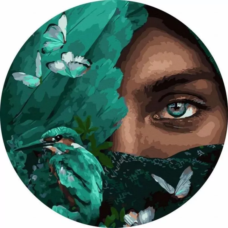 Malowanie po numerach okrągłe - Nocne myśli 40cm - tantis.pl