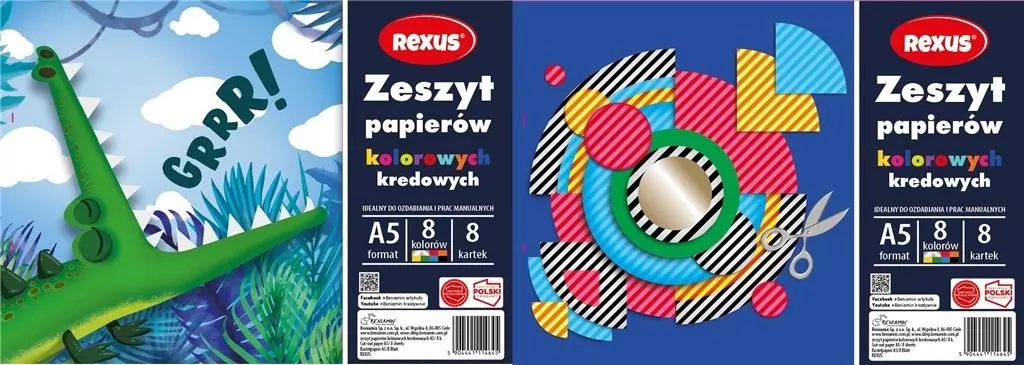 Zeszyt papierów kolor. kredowanych A5/8K - tantis.pl