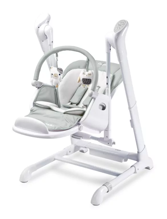 Caretero Krzesełko + huśtawka Indigo jasnoszare - tantis.pl