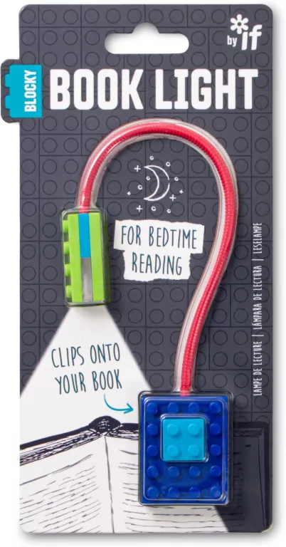 Blocky Book Light Blue lampka do książki niebieska - tantis.pl