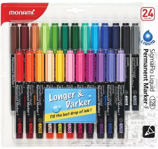 Marker permanentny SigmaFlo F 128 24 kolory ASTRA - tantis.pl