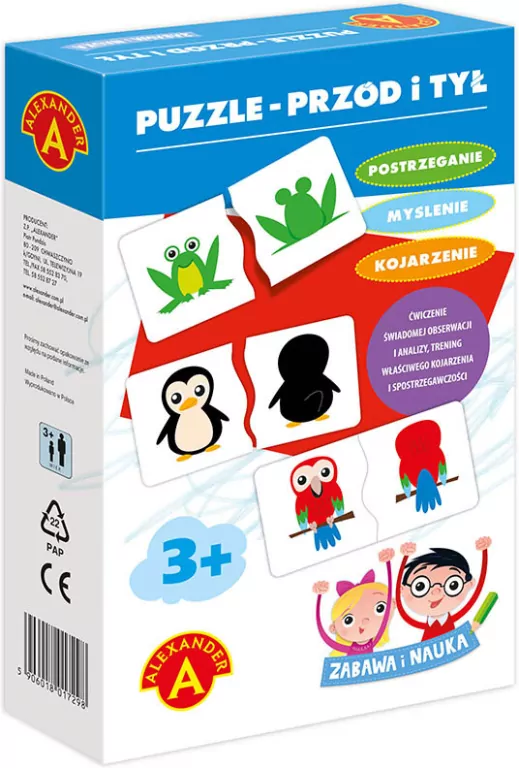 Alexander. Zabawa i nauka. Puzzle. Przód i tył - tantis.pl