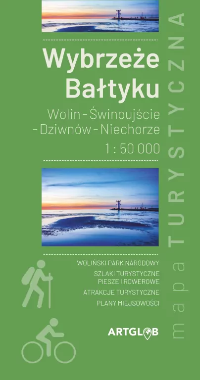 Mapa turystyczna - Wybrzeże Bałtyku 1:50 000 - tantis.pl