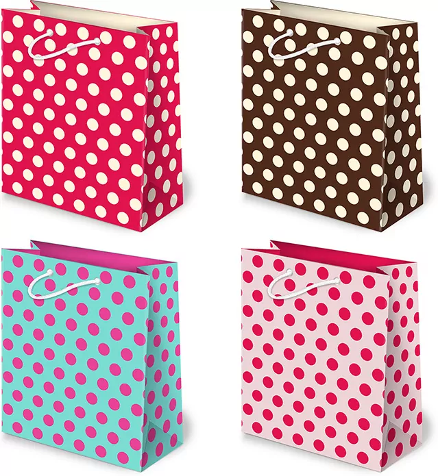 Torebki ozdobne XL-26 Doty Grochy 10 sztuk - tantis.pl