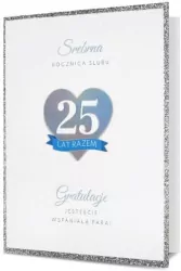 Karnet B6: Rocznica ślubu Srebrna